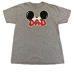 Disney Mickey Mouse "DAD" Grey T-Shirt - Men's XL (46/48